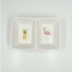 Rae Dunn Trinket Tray Flamingo and Pineapple